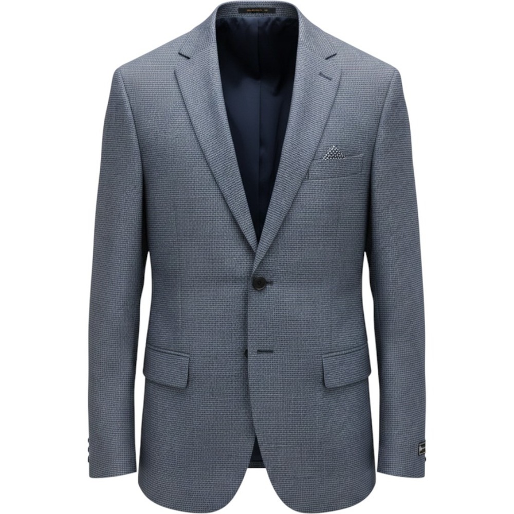 $150 New Brooks Brothers Bamboy Blazer Boys 20R Navy /Light Blue Micro Pattern